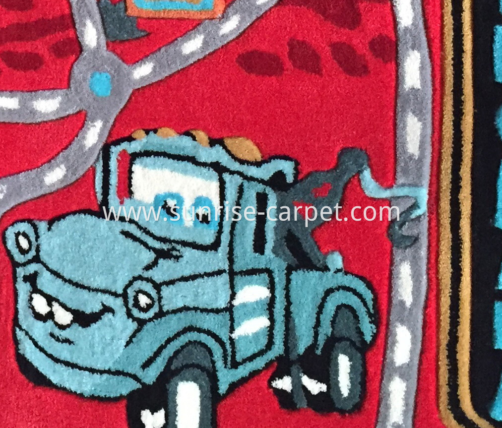 Acrylic Hand Tufted Carpet with Disney Cars Design